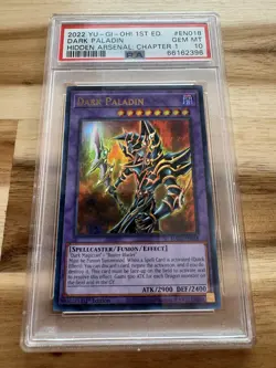 2022 YU - GI - OH! 1ST ED. #ENO 18 DARK PALADIN GEM MT HIDDEN ARSENAL PSA 10 - Image 1