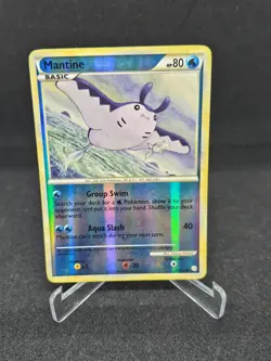 Pokemon Card Mantine 45/123 HeartGold So Reverse Holo Uncommon - Image 1