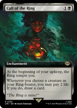 Magic The Gathering MTG CALL OF THE RING EXTENDED ART Lord of the Rings NM - Image 1