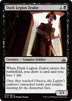 Dusk Legion Zealot Rivals of Ixalan Light Play MTG Magic DNA GAMES - Image 1