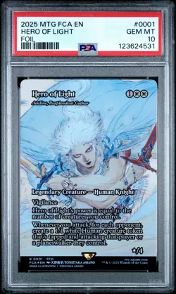 4531 Hero of Light 2025 MTG Final Fantasy FCA #0001 Foil PSA 10 - Image 1
