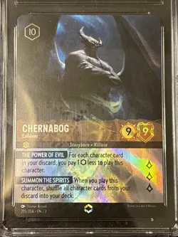 Disney Lorcana - Chernabog - Evildoer - 205/204 - Enchanted CGC Pristine 10 - Image 2
