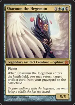 Damaged, English MTG Foil Sharuum the Hegemon - Foil From the Vault: Legends Mag - Image 1