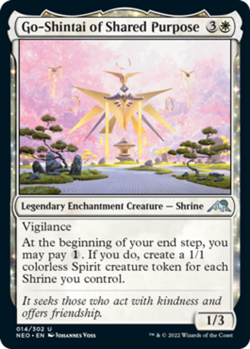 1x Go-Shintai of Shared Purpose - Foil NM-Mint, English Kamigawa: Neon Dynasty M - Image 1