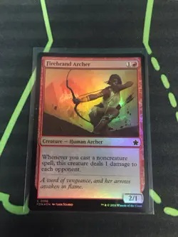 MTG Magic The Gathering Firebrand Archer Foil FDN Red Commander - Image 1