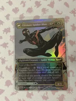 Spider-man MTG Miles Morales & Ultimate Spider-Man #M 0200 Foil Borderless - Image 1