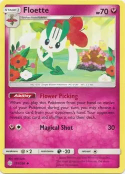 x4 Floette - 151/236 - Uncommon Pokemon SM12 Cosmic Eclipse M/NM English - Image 1