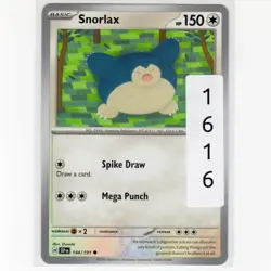 Pokemon TCG Snorlax 144/191 Sv08: Surging Sparks Regular Common Card EN-NM 2024 - Image 3