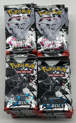 Lot of (72) Pokemon SV w/ Black Bolt White Flare Booster Packs SEALED - Image 1