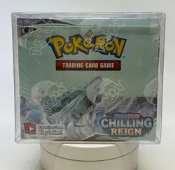 Auction #2 Pokemon SWSH Chilling Reign Booster Box SEALED w/ Soft Plastic Case - Image 1