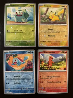 Pokemon 151 Costco Exclusive Promos Charmander Pikachu Bulbasaur Squirtle NM - Image 1