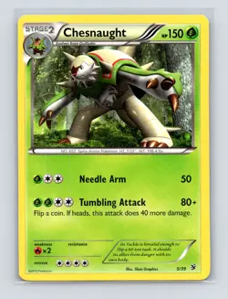 Pokemon TCG Chesnaught 5/39 Kalos Starter Set Normal HP - Image 1