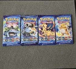 Pokemon XY EVOLUTIONS - Booster Pack Complete Art Set (4) - New SEALED - Image 2