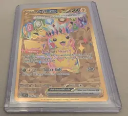 Pokemon Card TCG Sv08: Surging Sparks Pikachu EX Hyper Rare Gold 247/191 M/NM - Image 1