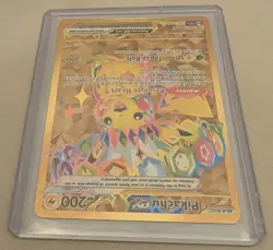 Pokemon Card TCG Sv08: Surging Sparks Pikachu EX Hyper Rare Gold 247/191 M/NM - Image 2