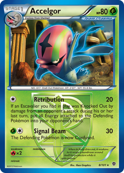 Accelgor 8/101 Rare | Plasma Blast | Pokemon Card - Image 1