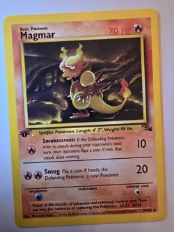 Pokemon Fossil Magmar 39/62 1st Edition TCG - WotC 1999 - Non-Holo NM Card - Image 1
