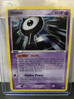 Pokemon EX Unseen Forces Unown L Inserts Holo Card L/28 TCG MP - Image 1