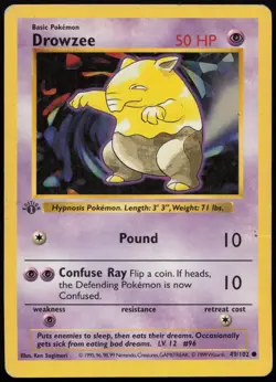 Drowzee [1st Edition] #49 Base Set Pokemon Card - Image 1