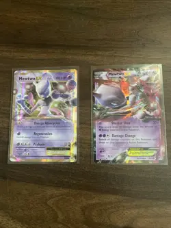 Pokemon cards lot of 2 (2016 Mewtwo EX 52/108 - 2015 Mewtwo EX 62/162) - Image 1