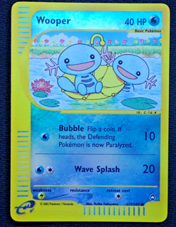 WOOPER 117/147 REVERSE HOLO - POKEMON AQUAPOLIS E-SERIES WOTC CARD - LP - Image 1