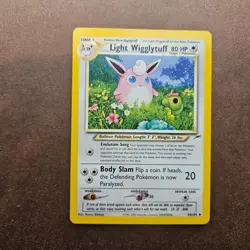 Light Wigglytuff 54/105 Pokemon Neo Destiny Card - LP - Image 1