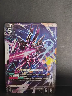 Justice Gundam (LR+) GD01-066 - Newtype Rising - Gundam TCG Card Game *English - Image 1
