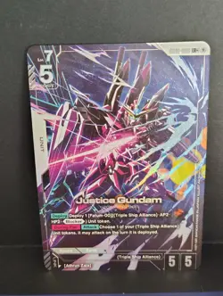 Justice Gundam (LR+) GD01-066 - Newtype Rising - Gundam TCG Card Game *English - Image 4