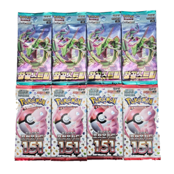 8(4+4) PACKS Pokemon TCG Cards 151 Evolving Skies Booster Factory Sealed KOREAN - Image 1