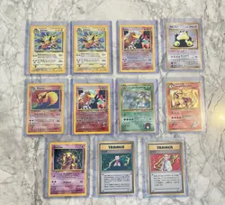 11 Card Vintage Pokemon Card Holo Lot WOTC English Japanese - Image 1