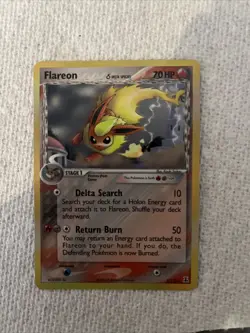 FLAREON EX DELTA SPECIES RARE HOLOGRAPHIC CARD ORIGINAL OWNER 5/113 - Image 5