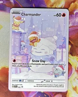 Charmander Snow Day - Pokemon Card Collectable Gift - Image 1