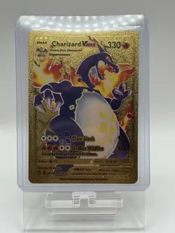 Pokemon Charizard VMAX HP330 Gold Foil Fan Art Card - Image 1