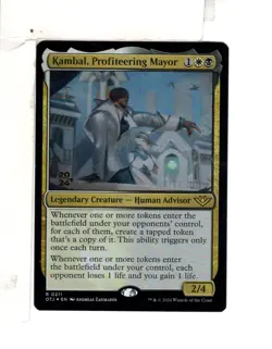 MTG SkeenAB Kambal Profiteering Mayor PRERELEASE PROMO FOIL from OTJ. NM. - Image 1