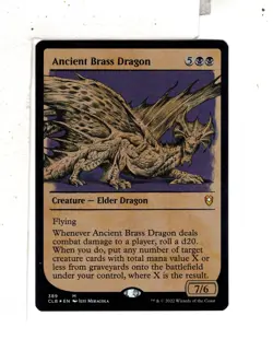 MTG SkeenAB Ancient Brass Dragon SHOWCASE FOIL from Commander Legends 2. NM. - Image 1