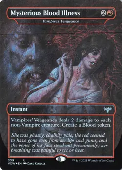 Mysterious Blood Illness - Vampires' Vengeance U Innistrad: Crimson Vow 339 LP F - Image 1