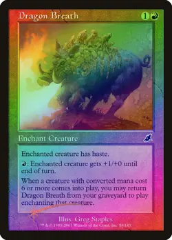 Dragon Breath FOIL Scourge NM Red Common MAGIC THE GATHERING MTG - Image 1