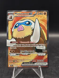 Pokemon TCG Mamoswine ex 174/159 Sv09: Journey Together Ultra Rare Holo NM - Image 1