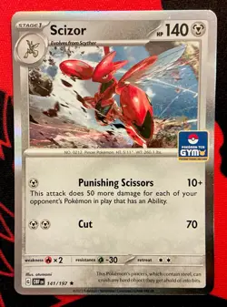 Scizor Stamped Asia Exclusive GYM 141/197 Pokemon TCG - Image 1