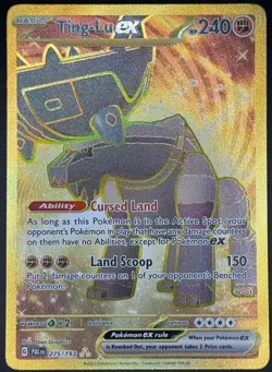 Pokemon TCG Ting-Lu Full Art Gold Hyper Rare Holo Paldea Evolved 275/193 NM - Image 1