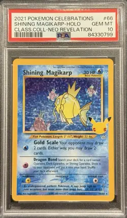 2021 PSA 10 POKEMON 25TH CELEBRATIONS CLASSIC CONFETTI HOLO SHINING MAGIKARP 💎 - Image 1