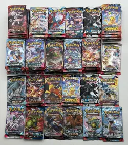 Lot of (88) Assorted Pokemon Booster Packs Prismatic Surging Chilling Destined - Image 1