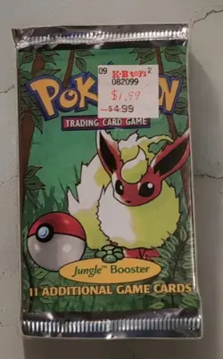 Pokemon TCG 1999 Jungle Set Unlimited Booster Pack Factory Sealed Heavy 21.2 - Image 1