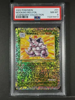 Nidoking Reverse Foil #31 2002 Pokemon Legendary PSA 8 250001 - Image 1