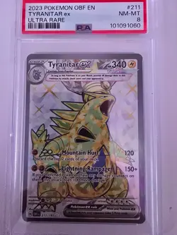 Tyranitar ex 211/197 SV03: Obsidian Flames Holo for sale online - Image 1
