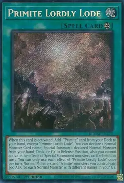 Yugioh! Primite Lordly Lode - BLMM-EN172 - Secret Rare - 1st Edition Near Mint, - Image 1