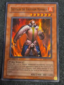 Yugioh Thestalos the Firestorm Monarch RDS-EN021 Super Rare 1st Ed LP - Image 1