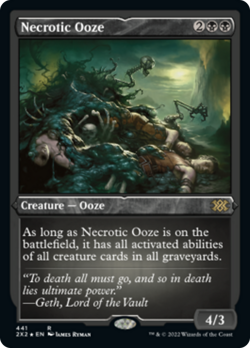 Necrotic Ooze (ETCHED) FOIL Double Masters 2022 PLD Rare Etched CARD ABUGames - Image 1