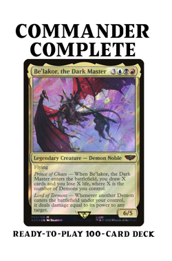 Be'lakor, the Dark Master DEMONS Warhammer 40k Magic MTG Custom Commander Deck - Image 1