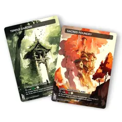 Anime Watercolor Shock Lands Bundle - Set of 10 Playtest for Magic Commander - Image 4